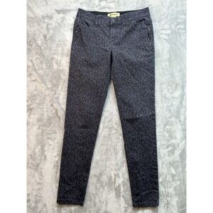 Democracy Womens Sz 6 Purple Jeans Cheetah Skinny Stretch Mid Rise Zipper Pocket